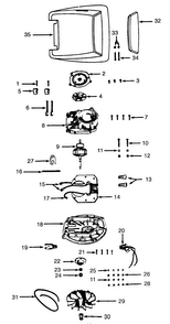 Motor Assembly, Hood Diagram and Parts List for U4001  Hoover Upright Vacuum