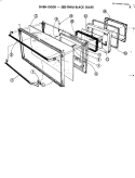 OVEN DOOR (SEE THRU BLACK GLASS) Diagram and Parts List for 88169  Jenn-Air Range