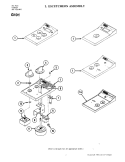 ESCUTCHEON ASSEMBLY Diagram and Parts List for G101  Jenn-Air Cooktop