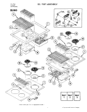 TOP ASSEMBLY Diagram and Parts List for R200  Jenn-Air Cooktop