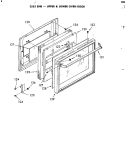OVEN DOOR (UPPER & LOWER) Diagram and Parts List for 2555ENB  Jenn-Air Range