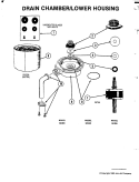DRAIN CHAMBER Diagram and Parts List for GB460  Jenn-Air Food Waste Disposer