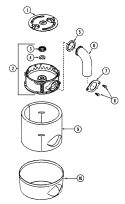 UPPER HOUSING (GRINDING) Diagram and Parts List for GC50  Jenn-Air Food Waste Disposer