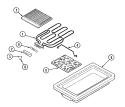 GRILL CARTRIDGE Diagram and Parts List for A158  Jenn-Air Cooktop