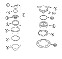 SINK FLANGE Diagram and Parts List for GC100  Jenn-Air Food Waste Disposer