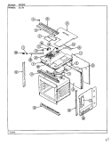 BODY Diagram and Parts List for 21136  Jenn-Air Wall Oven