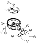 UPPER HOUSING (GRINDING) Diagram and Parts List for GB60  Jenn-Air Food Waste Disposer