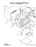CABINET ASSEMBLY Diagram and Parts List for M140  Jenn-Air Microwave