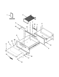 Control Panel And Drawer Parts Diagram and Parts List for JWD3030EP00  Jenn-Air Warming Drawer