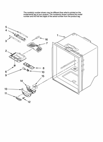 Refrigerator Liner Parts Diagram and Parts List for G32026PEKS13  Maytag Refrigerator