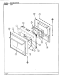 DOOR (LOWER) Diagram and Parts List for 21137  Jenn-Air Wall Oven