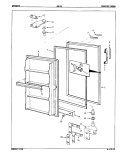 UPRIGHT FREEZER DOOR Diagram and Parts List for JDF15  Jenn-Air Freezer