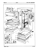 FRESH FOOD COMPARTMENT Diagram and Parts List for JRS221 9Q10B Jenn-Air Refrigerator