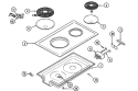 CONVENTIONAL CARTRIDGE Diagram and Parts List for A100-8  Jenn-Air Cooktop