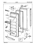 FRESH FOOD DOOR Diagram and Parts List for JRSI205 9Q05B Jenn-Air Refrigerator