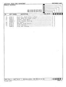 Fresh Food Compartment Page 3 Diagram and Parts List for 22302A  Admiral Refrigerator