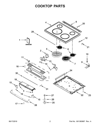 Part Location Diagram of W11537100 Whirlpool CNTRL-ELEC