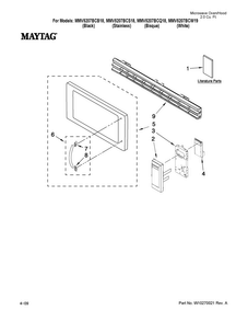 Control Panel Parts Diagram and Parts List for MMV5207BCB18  Maytag Microwave