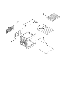 Internal Oven Parts Diagram and Parts List for JES9860CCS01  Jenn-Air Range