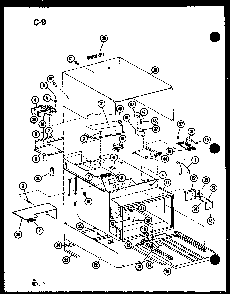 Cabinet Parts Diagram and Parts List for RC10B-PB P75085-7M Amana Microwave
