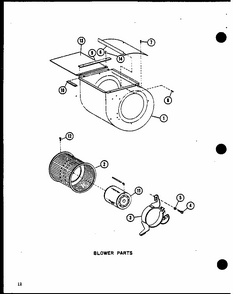 Blower Parts (ebch4210ma/p9999501c) (ebch4810ma/p9999502c) (ebch6010ma/p9999503c) Diagram and Parts List for D67777-1 P67777-1 Amana Air Conditioner