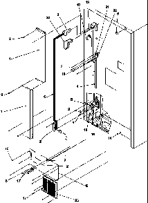 Cabinet Back Diagram and Parts List for GTA18B2L-P1192602WL  Amana Refrigerator