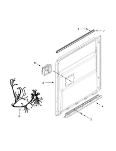 Inner Door Parts Diagram and Parts List for MDB8979SEZ1  Maytag Dishwasher