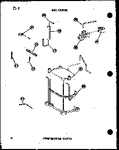 Compressor Parts Diagram and Parts List for 619-3P P54720-45R Amana Air Conditioner