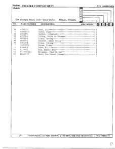 Freezer Compartment Page 3 Diagram and Parts List for 22752  Maytag Refrigerator