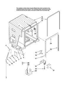 Tub And Frame Parts Diagram and Parts List for MDBH955AWB1  Maytag Dishwasher