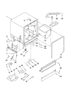 Tub Assembly Parts Diagram and Parts List for ADB1000AWS1  Amana Dishwasher