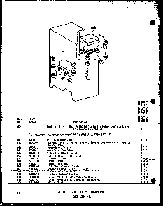 Add On Ice Maker 20 Cu. Ft. Diagram and Parts List for T16N-C-P60236-42WC  Amana Refrigerator
