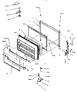 Freezer Door Diagram and Parts List for TJ18R8L-P1181715WL  Amana Refrigerator