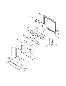 Door Parts Diagram and Parts List for JIS1450CDS0  Jenn-Air Range