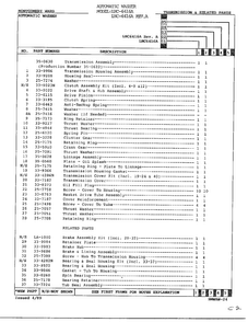 Transmission And Related Parts Page 2 Diagram and Parts List for 6416A REV A Norge Washer