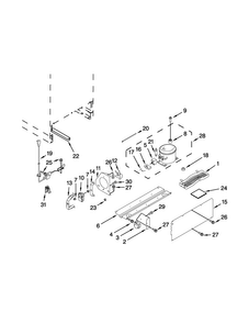 Unit Parts Diagram and Parts List for JUR24FRARS00  Jenn-Air Refrigerator