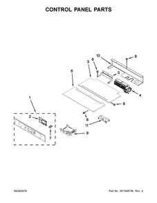 Control Panel Parts Diagram and Parts List for JMW2327WS02  Jenn-Air Microwave