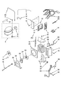 Upper Unit Parts Diagram and Parts List for JS48SEDUDB01  Jenn-Air Refrigerator