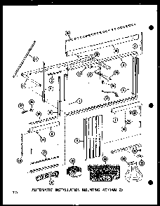 Automatic Installation Mounting Kit Diagram and Parts List for 10-2NM P54974-2R Amana Air Conditioner