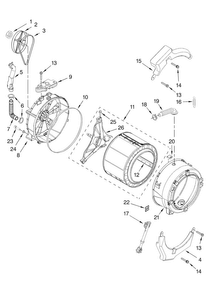 Tub And Basket Parts, Optional Parts Diagram and Parts List for MHWZ400TB02  Maytag Washer