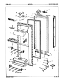 FRESH FOOD DOOR Diagram and Parts List for JRSI225 9Q15B Jenn-Air Refrigerator