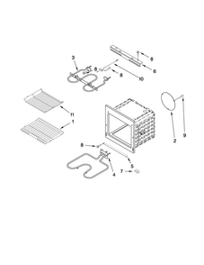 Internal Oven Parts Diagram and Parts List for JJW8530DDS28  Jenn-Air Wall Oven