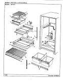 SHELVES & ACCESSORIES (B / M CJ23A) Diagram and Parts List for JRT174 CJ23A Admiral Refrigerator