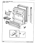 FRESH FOOD DOOR (B / M CJ23A) Diagram and Parts List for JRT174 CJ23A Admiral Refrigerator