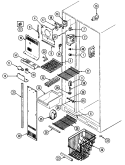 FREEZER COMPARTMENT Diagram and Parts List for RSD2400DAE  Maytag Refrigerator