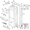 FRESH FOOD DOOR Diagram and Parts List for JRSDE247B DQ84A Jenn-Air Refrigerator