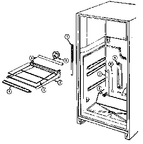 Shelves & Accessories Diagram and Parts List for RB234RDV DG86A Magic Chef Refrigerator
