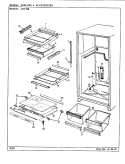 SHELVES & ACCESSORIES Diagram and Parts List for JRT196 BJ55B Jenn-Air Refrigerator