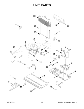 Part Location Diagram of W11050973 Whirlpool HARNS-WIRE