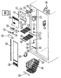 FREEZER COMPARTMENT Diagram and Parts List for JRSDE247B DQ84A Jenn-Air Refrigerator